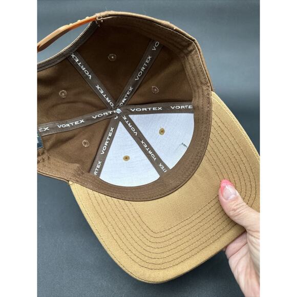 Vortex Optics Go Big Patch Cap - Tan & Brown Snapback Adjustable Hat - Picture 6 of 6